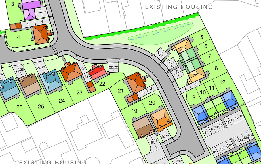 Housing site plan graphics