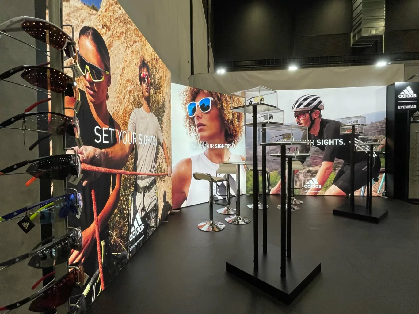marcolin adidas sport exhibition area at 100% optical 2022