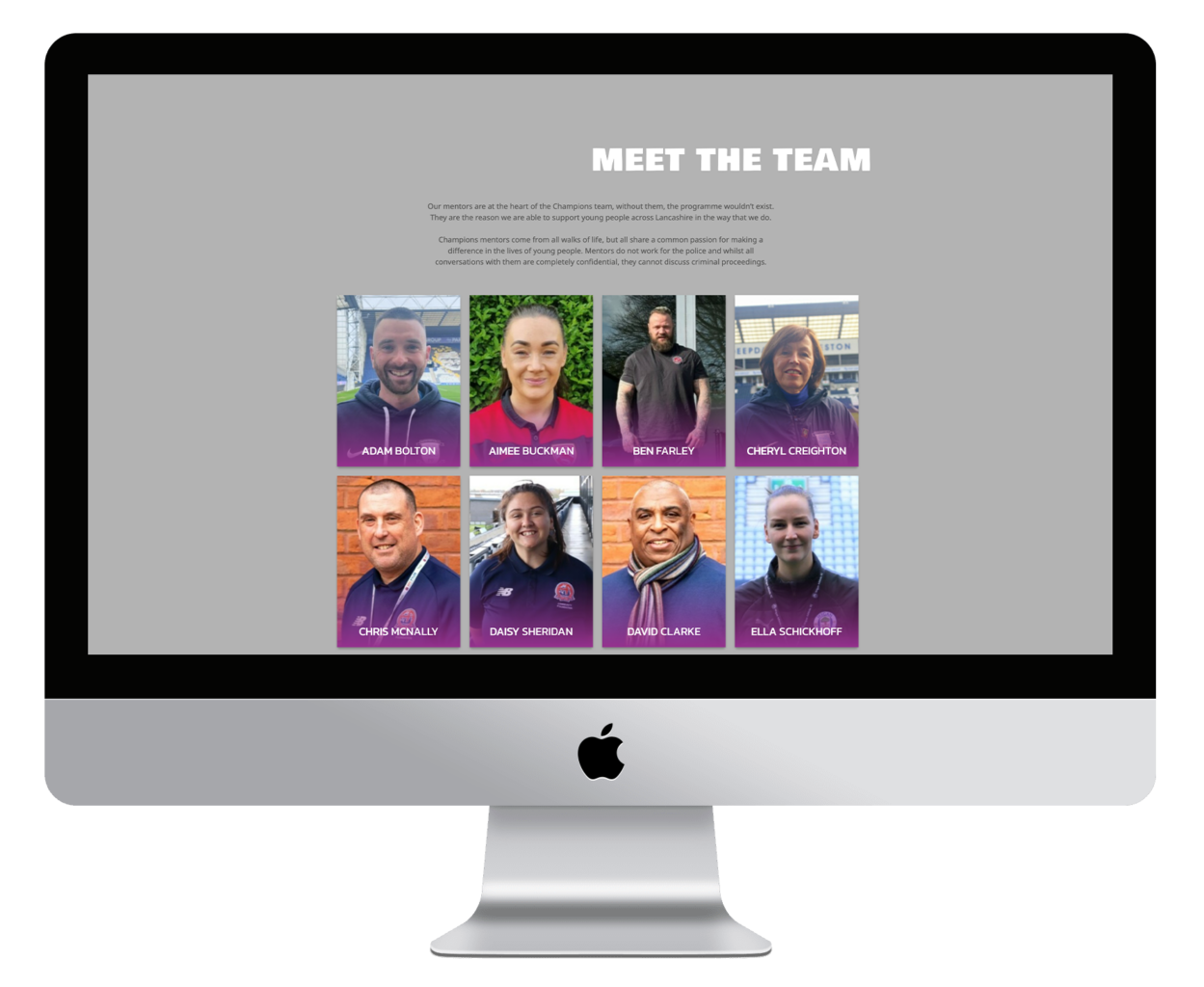 champions imac meet the team mockup