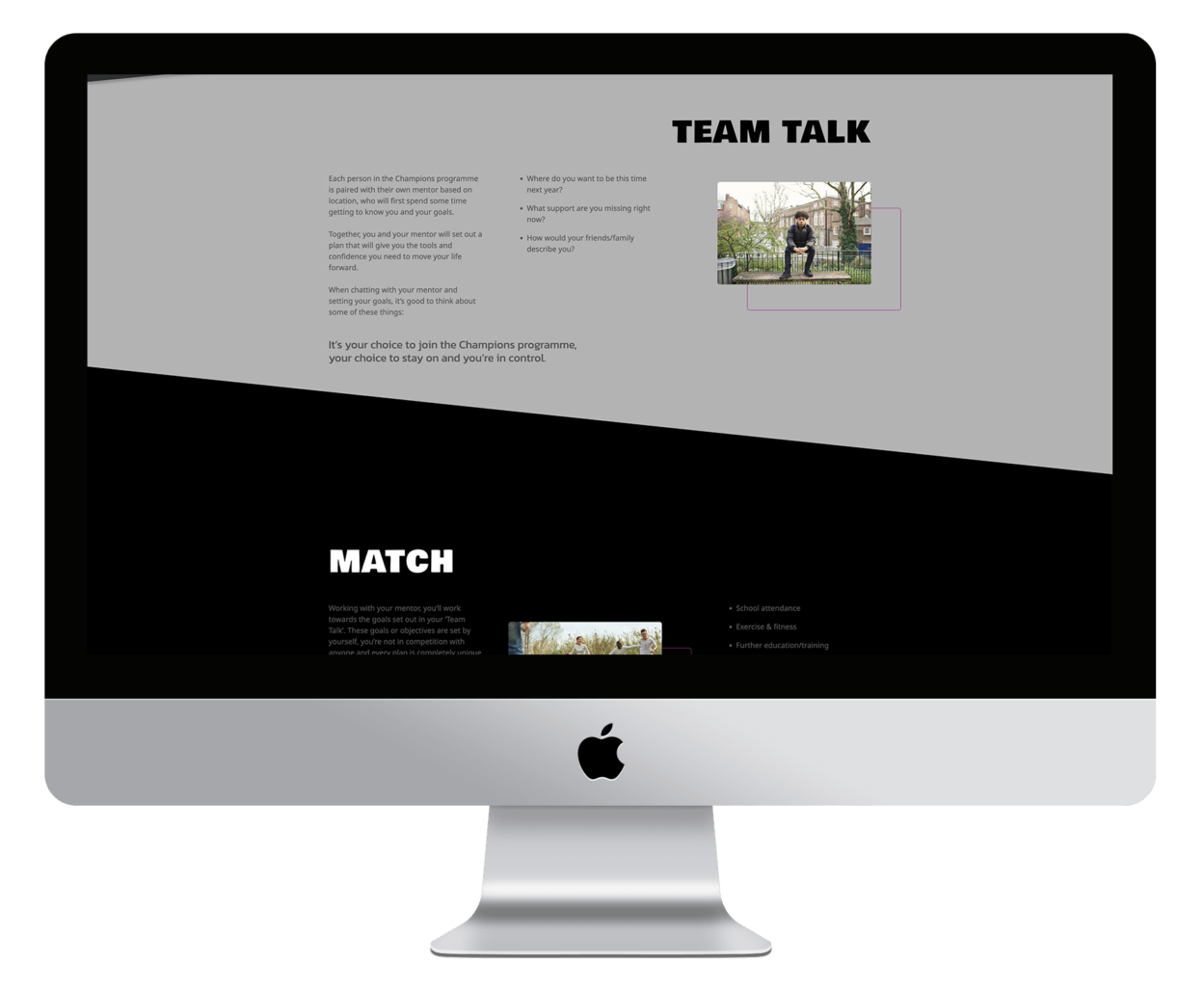 champions imac team talk mockup