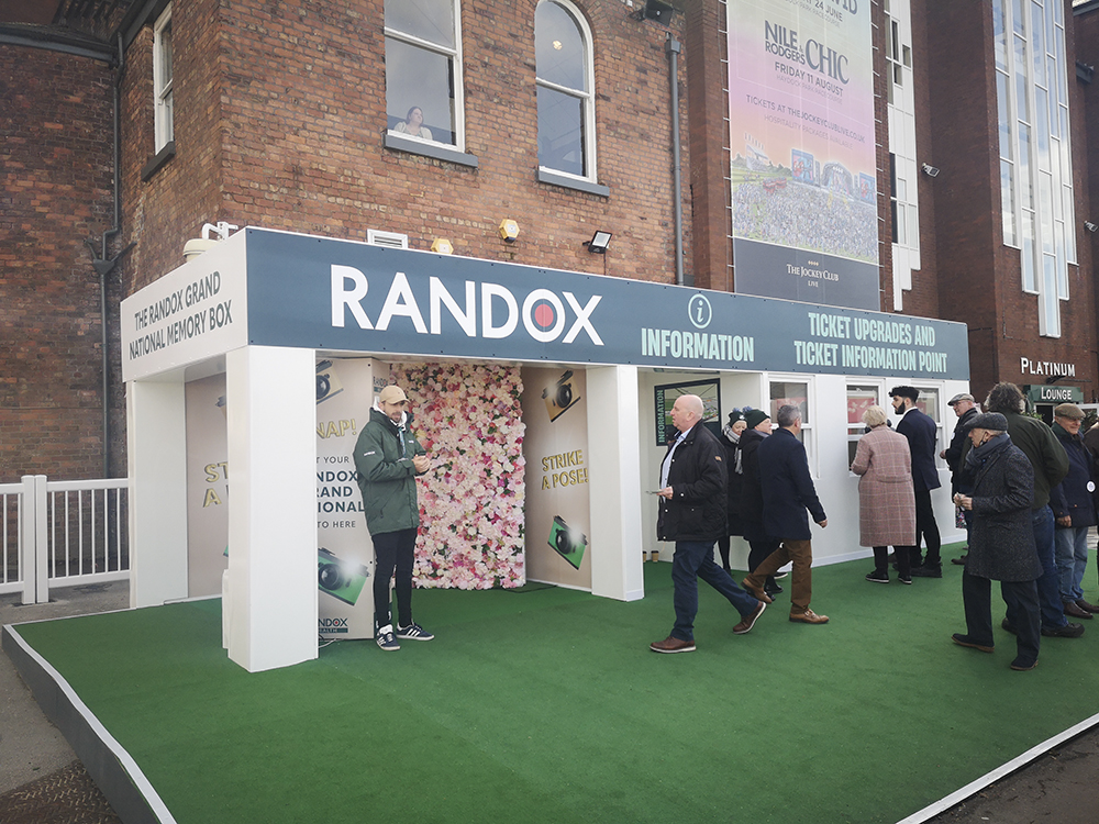 The ticket information stand at the Grand National